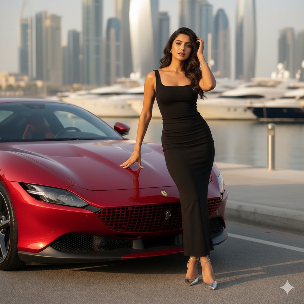 Elegance at Dubai Marina: A Luxe Portrait by the Waterfront