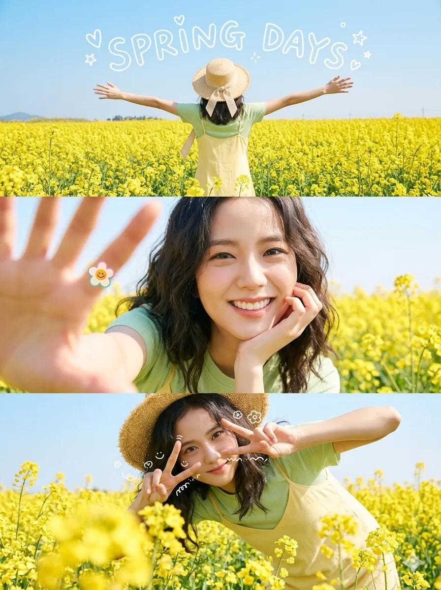 Spring Serenity in a Flower Field
