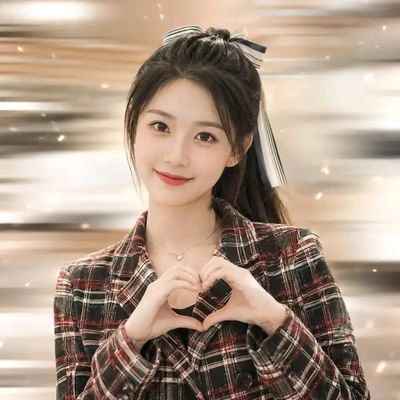Girl forms heart hands in elegant K-drama portrait with glowing lights