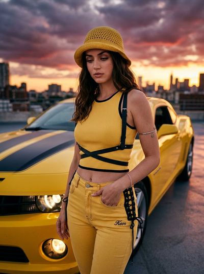 Golden Hour Glamour with Bumblebee's Bold Yellow Hue