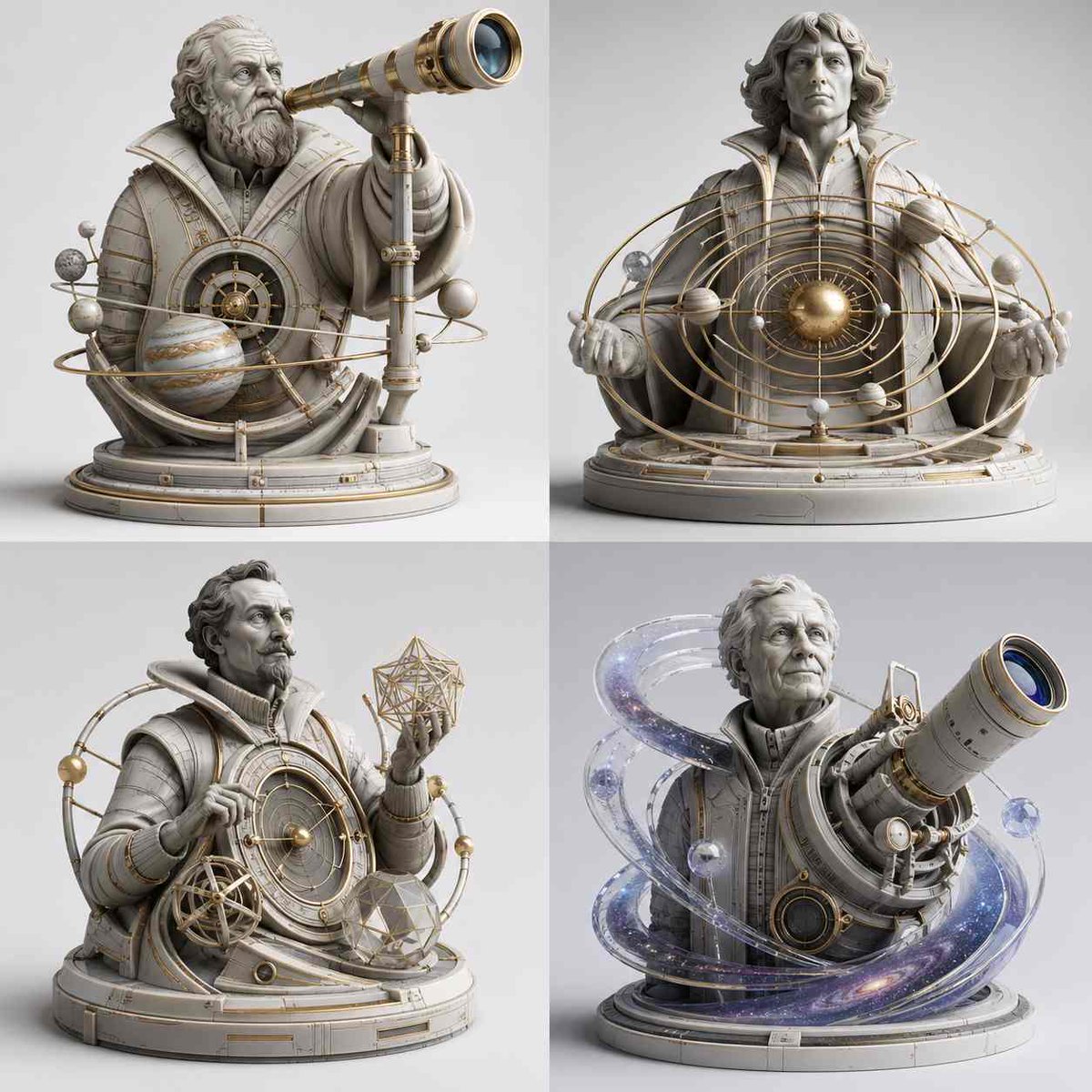 Astronomers Immortalized in 3D Printed Elegance
