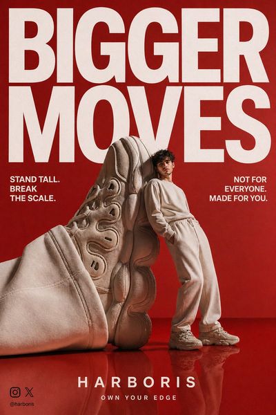 Monochrome Power: Giant Sneaker Meets Streetwear Icon