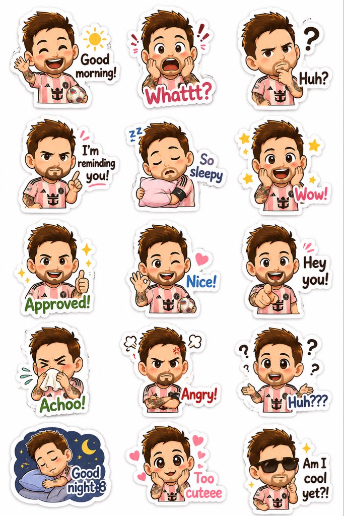 Charming Chibi Sticker Pack: Expressions Galore!