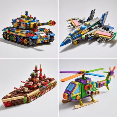 Weapons of Innocence: LEGO, Candy, and Office Supplies Reimagined