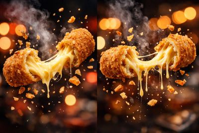 Cheesy Explosion in Zero Gravity: A Culinary Marvel