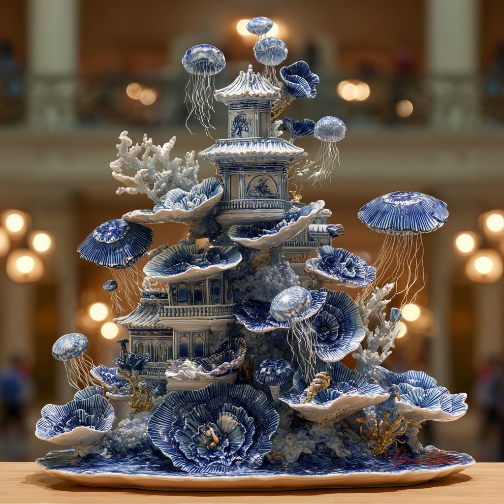 Coral Dreams: A Porcelain Underwater Fantasy