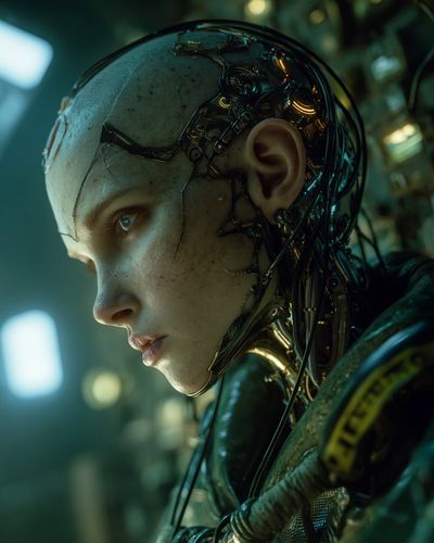 Futuristic Elegance: The Cyborg Muse