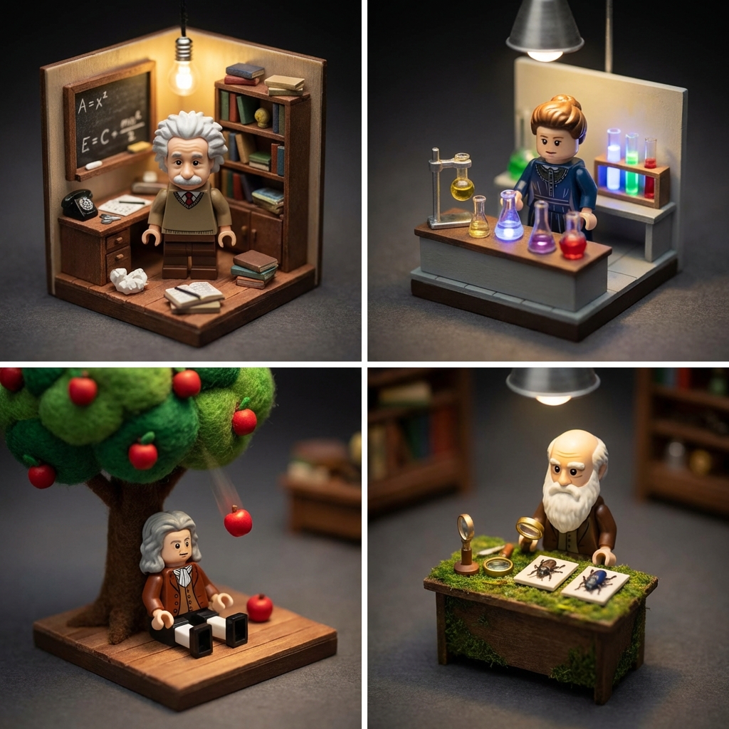 Tiny Titans: Scientists in a Whimsical World