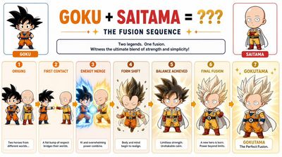 Epic Chibi Fusion: Goku Meets Saitama