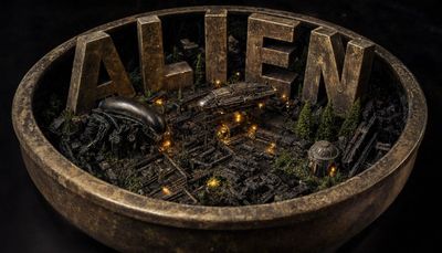 Bronze bowl dioramas showcase iconic sci-fi worlds in miniature