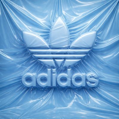 Monochrome Adidas Logo Enclosed in Taut Plastic Film
