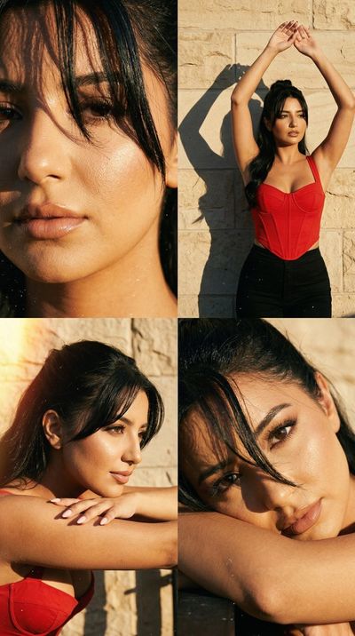Golden Hour Editorial in 2x2 Grid