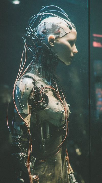 Elegance Meets Decay: The Android Mannequin in Shadow