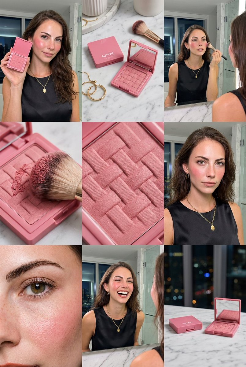Radiance Refined: Luxe Makeup Collage