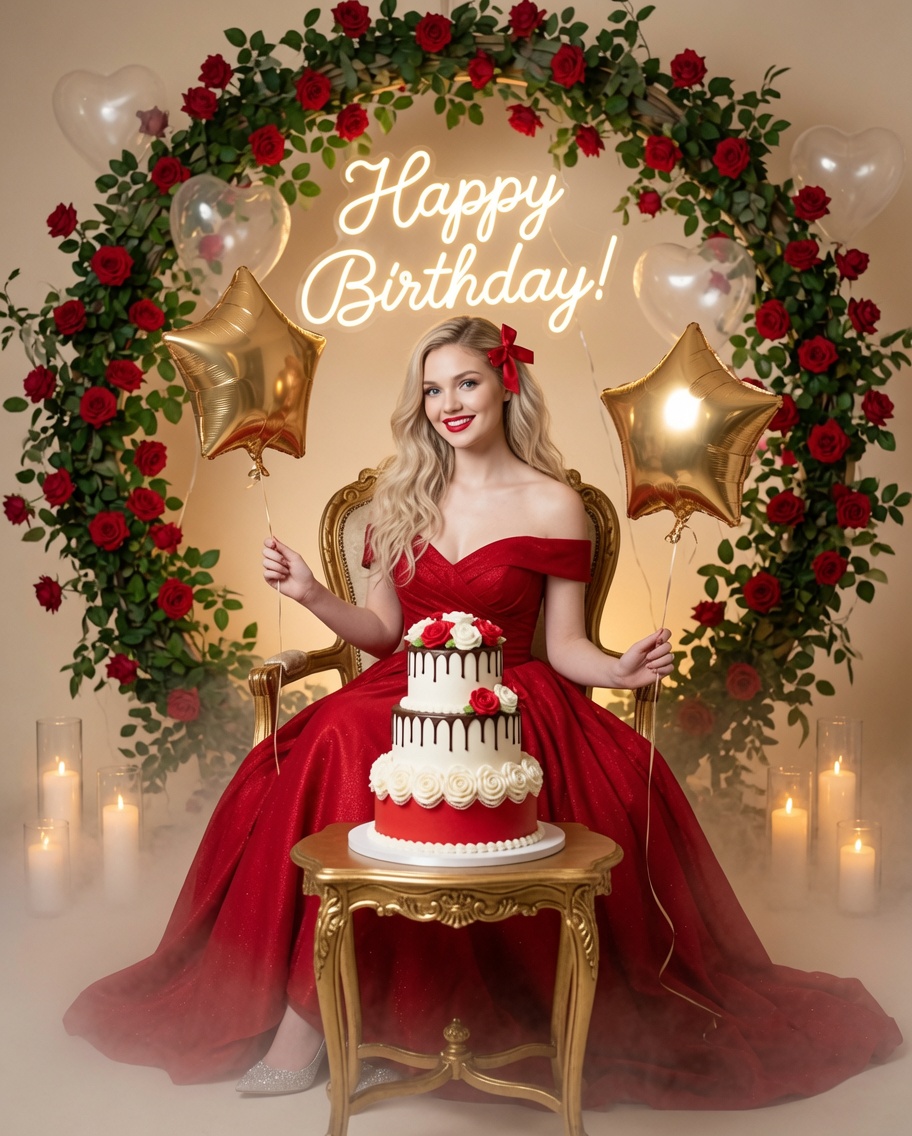 Capture a Young Woman's Elegance in a Dreamy Birthday Setting