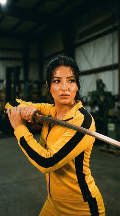 Cinematic Fury: A Vengeful Icon in Yellow