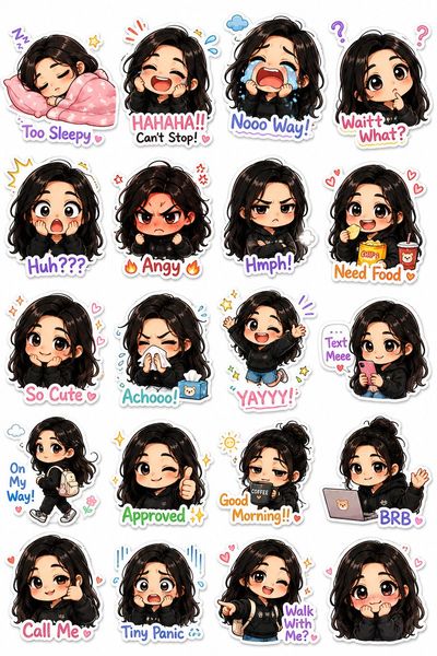 Chibi sticker pack transforms your photo into kawaii cartoon designs