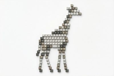 Crocodile Constructed from Keycaps