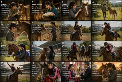 From Foal to Champion: A Cinematic Journey