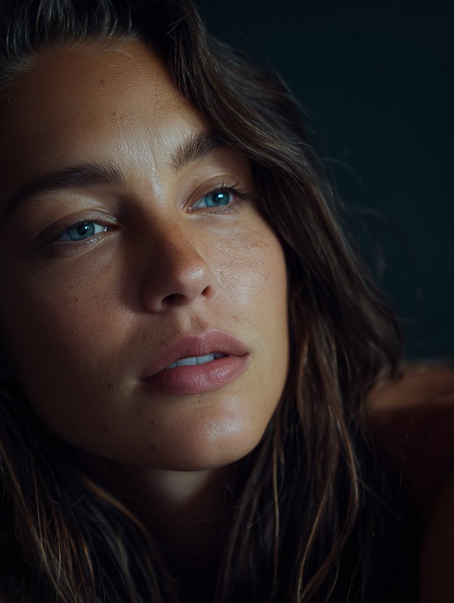 Intimate Ultra-Realistic Portrait with Dramatic Rembrandt Lighting