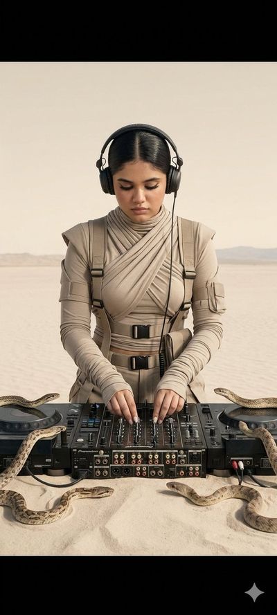 Desert Beat: A DJ's Hypnotic Performance