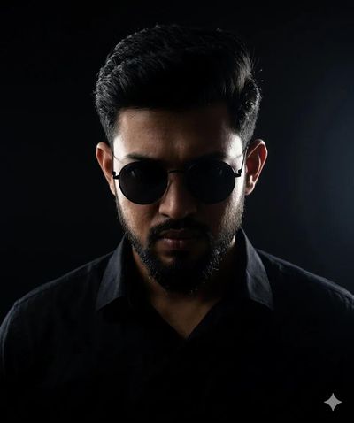 Intensity in Shadows: A Portrait of Resolve