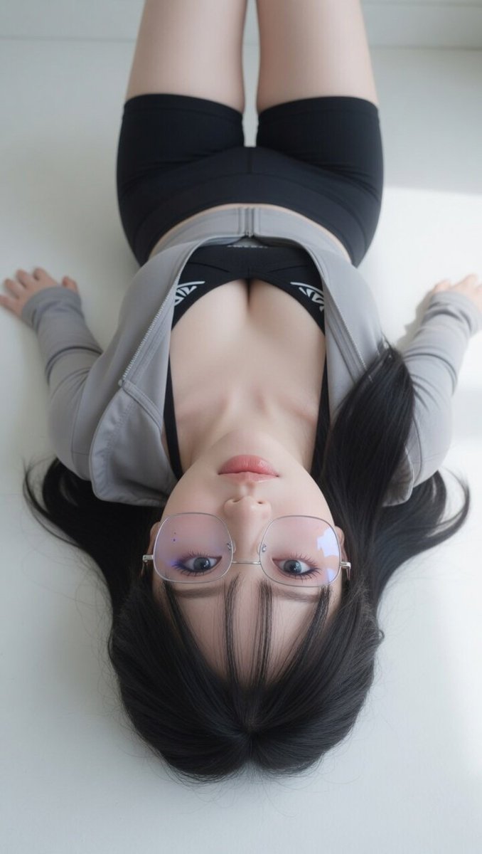 Intimate Wide-Angle Portrait of a Korean Influencer with Aloof Elegance