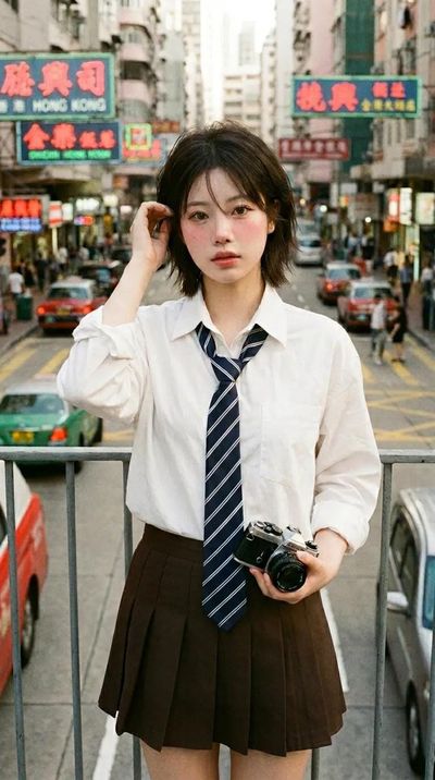 Portrait of a Timeless Urban Muse in Hong Kong