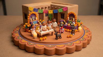 A Tiny Clay World: Pixar-Style Diorama of Daily Life and Culture