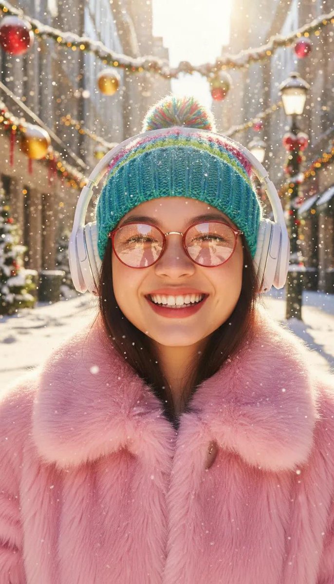 Joyful Winter Vibes: A Festive Portrait