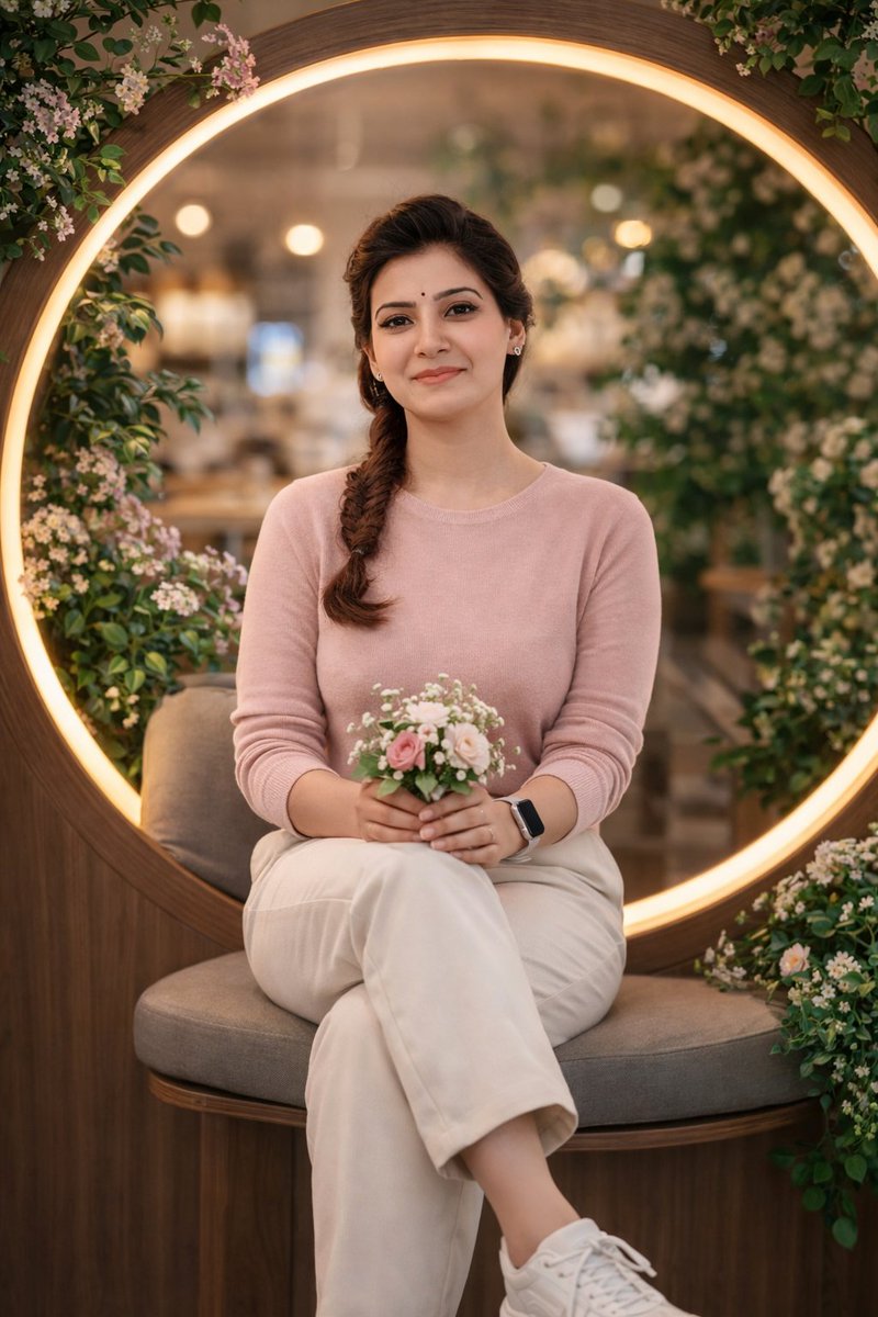Elegant Portrait in a Modern Café