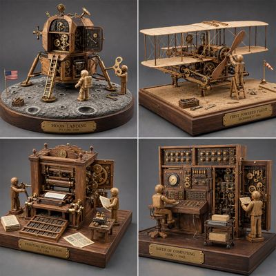 Clockwork Wonders of Human Achievement