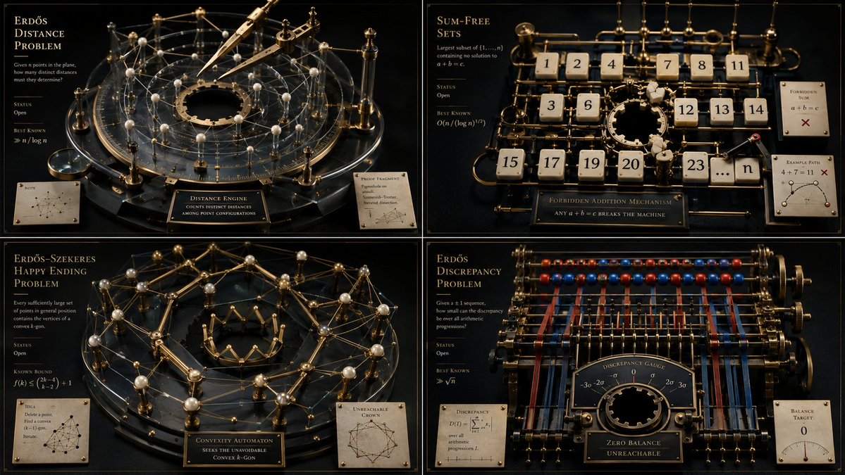 An exploded brass Erdős machine reveals unsolved conjecture gears