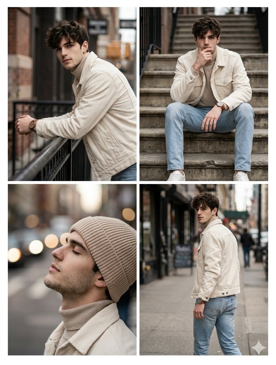 Urban Cool: A Realistic 4-Image Lifestyle Collage