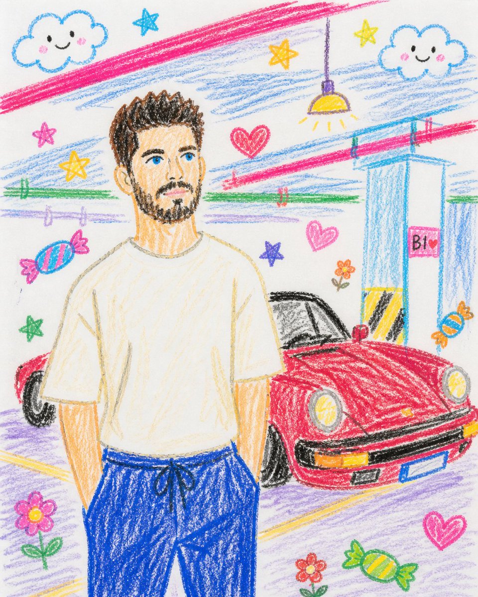 Whimsical Crayon Dreamscape