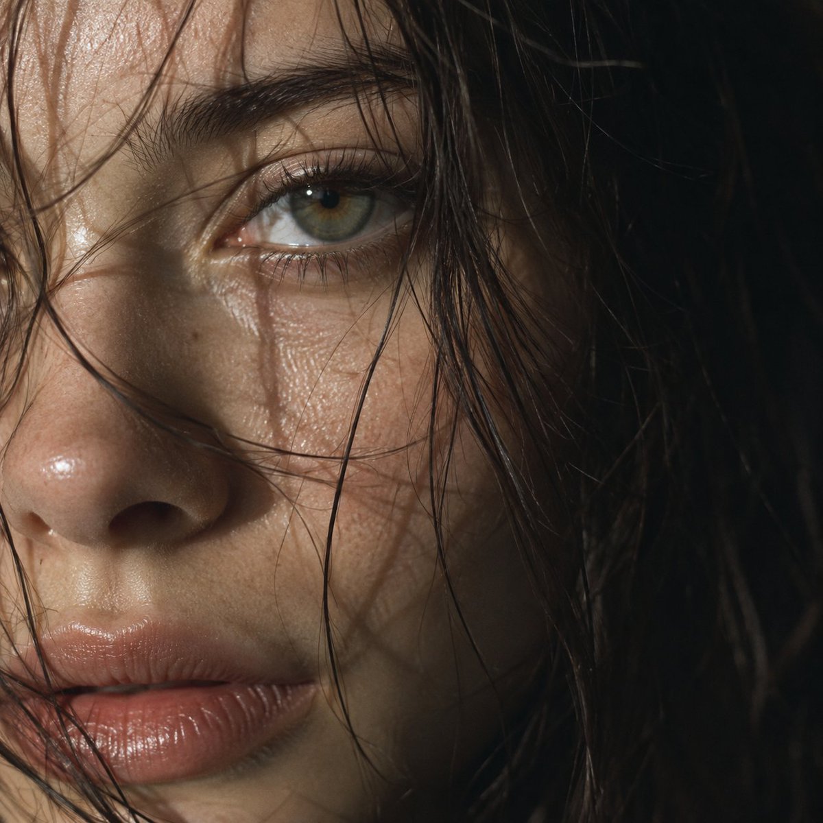 Silent Gaze of a Woman in Soft Window Light