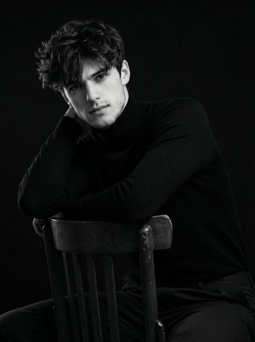 Striking Black-and-White Portrait of Nano Banana Pro