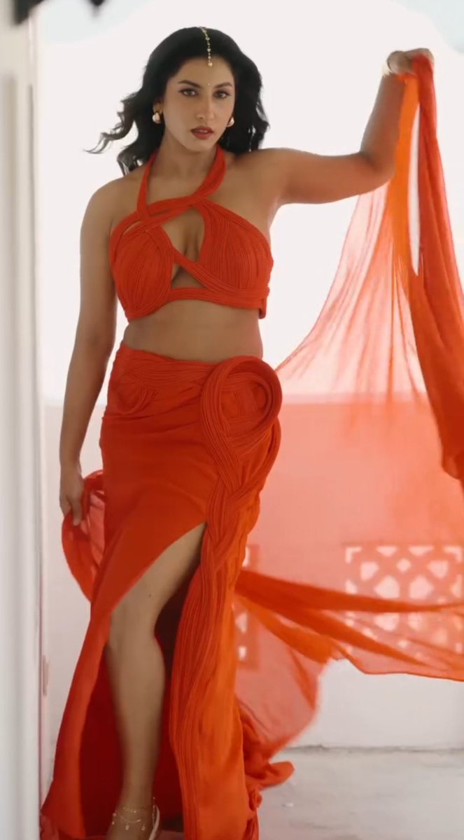 Sunlit Elegance in Fiery Orange