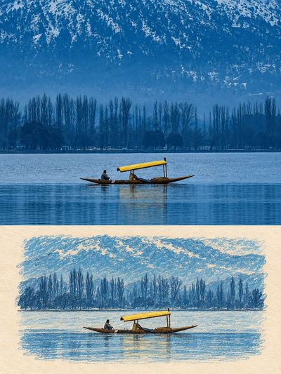 Split-Photo Memory Card Blends Realism with Naive Editorial Illustration