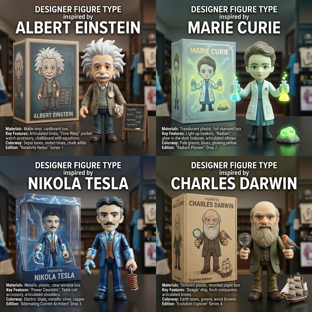 Iconic Scientists as Collectible Toys