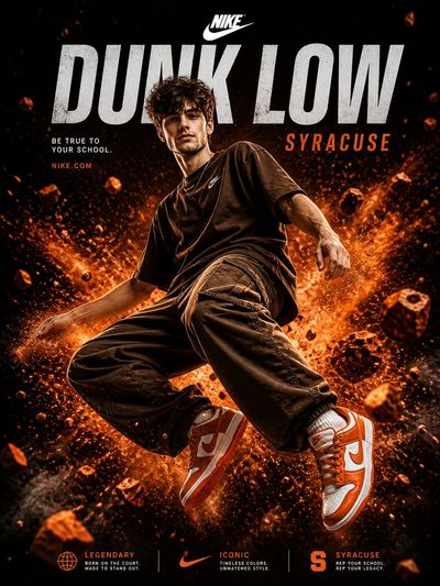 Nike Dunk Low Syracuse: Dynamic Power in Motion