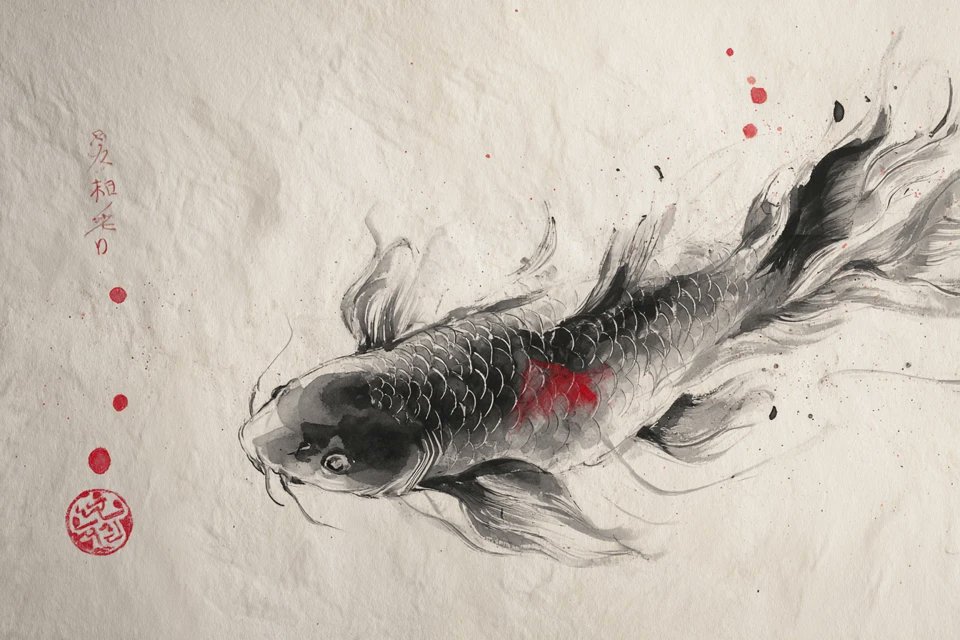 Serenity in Sumi-e: A Timeless Japanese Ink Masterpiece