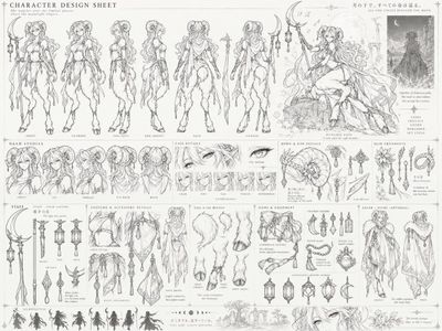 Sci-fi Character Design Sheet Shows Turnaround and Dynamic Pose