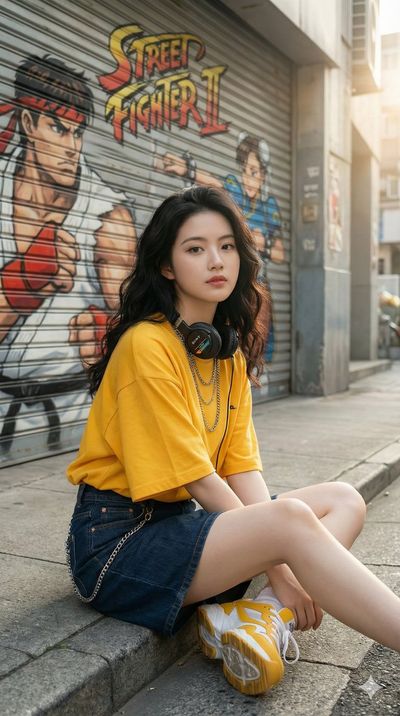 Urban Sunshine: A Streetwear Muse