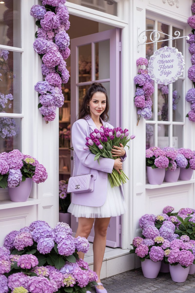 Whispers of Lilac Elegance: A Floral Dream