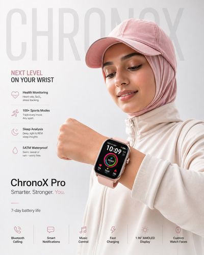 Elegance in Simplicity: ChronoX Pro Smartwatch
