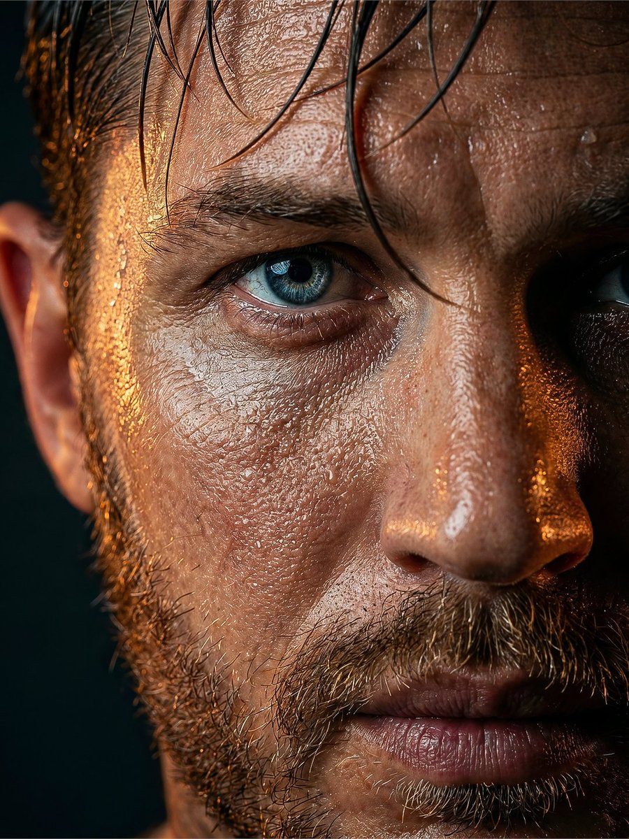 The Intensity of Focus: A Rugged Portrait