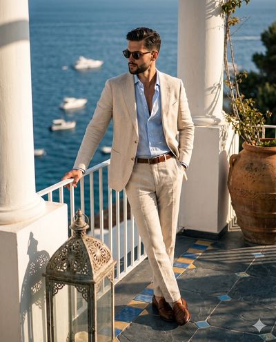 Mediterranean Elegance: A Portrait of Confidence