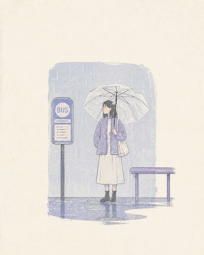 Pastel Risograph Calm Poster
