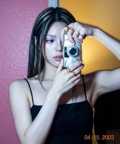 Y2K Mirror Selfie with Digital Vibe